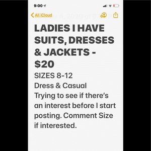 Women suits, dresses, jackets